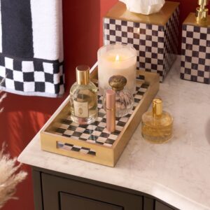 Courtly Check Glass Bath Collection – Courtly Check, Vanity Tray