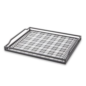 Black & White Tartan Butler’s Tray