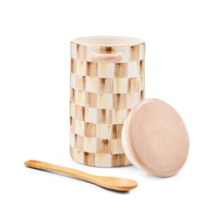 Farmhouse Canister – Mocha Check, Single