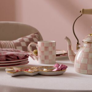 Courtly Check Porcelain Mug – Rosy Check