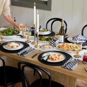 Courtly Check Everyday Dinner Plates, Set of 4