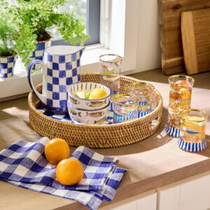 Black Check Pitcher – Indigo