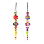 Granny Kitsch Icicle Ornaments, Set of 2