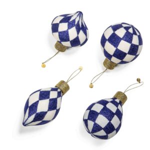 Royal Glass Ornaments, Set of 4