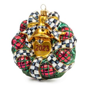 Tartastic 2023 Wreath Glass Ornament