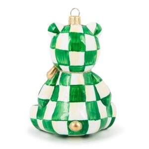 2025 Emerald Bear Glass Ornament