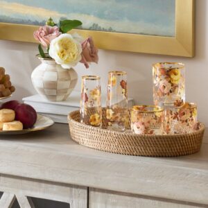 Wild Rose Glassware, Set of 4 – Wild Rose, Stemless Flute, Set of 4