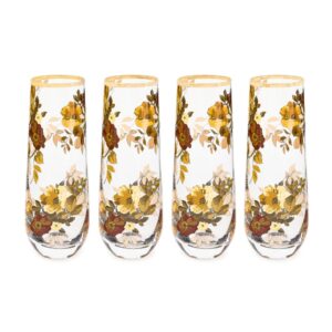 Wild Rose Glassware, Set of 4