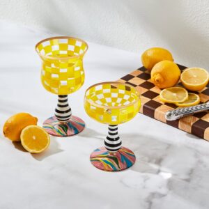 Carnival Glassware – Yellow, Wine Glass
