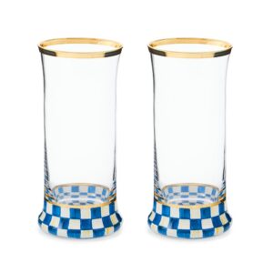 Royal Check Glassware – Royal Check, Highball Glass, Set of 2
