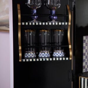 Violet Check Glassware – Violet Check, Highball Glass, Set of 2