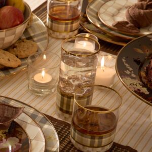 Tartan Mocha Glassware, Set of 4 – Mocha Tartan, Highball Glass, Set of 4