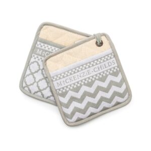 Sterling Zig Zag Potholder, Set of 2