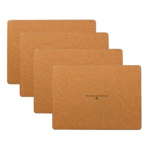 Mocha Check Cork Back Placemats, Set of 4 – Rosy Check