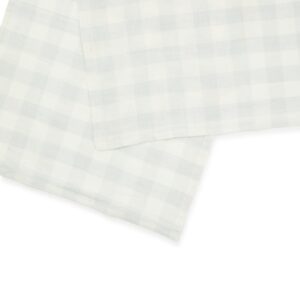 Green Check Linen Dish Towel – Grey
