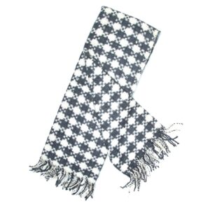 Houndstooth Throw – Grey & White