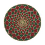 Kaleidoscope Red & Green Beaded Placemat