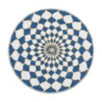 Kaleidoscope Blue & White Beaded Placemat