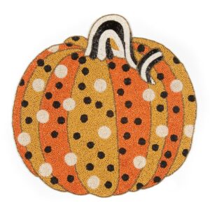 Polka Pumpkin Beaded Placemat