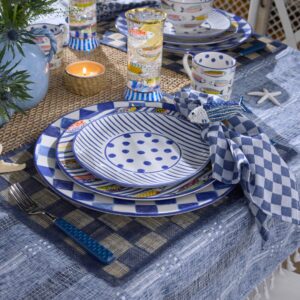 Black Check Napkin, Set of 4 – Navy