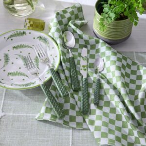 Black Check Napkin, Set of 4 – Green
