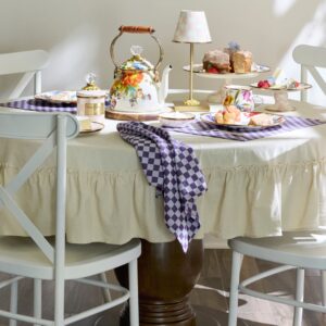 Black Check Napkin, Set of 4 – Plum