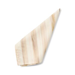 Courtly Check Cotton Napkin – Mocha Stripe