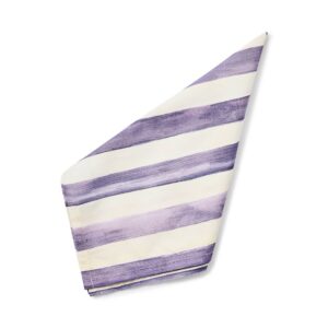 Courtly Check Cotton Napkin – Violet Stripe