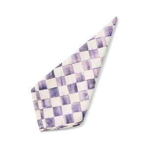 Courtly Check Cotton Napkin – Violet Check