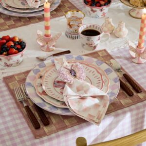 Pink Butterfly Hill Napkin Rings, Set of 4