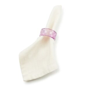 Black Check Napkin Rings, Set of 4 – Lavender