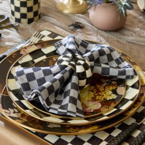 Courtly Check Pumpkin Napkin Rings, Set of 4