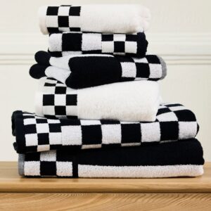 Check Towel – Black, Bath Towel