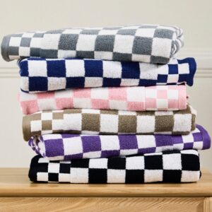 Check Towel – Navy, Bath Towel