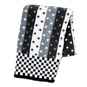 Ribbon & Dot Bath Towel – Grey