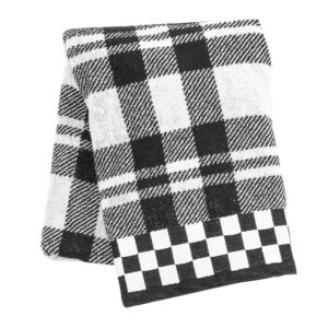 Black & White Tartan Bath Towel