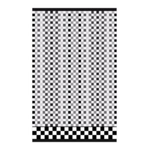 Micro Check Towel – Black & White, Hand Towel