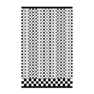 Micro Check Towel – Black & White, Bath Towel