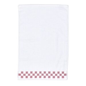 Towel with Check Border – Rose, Hand Towel