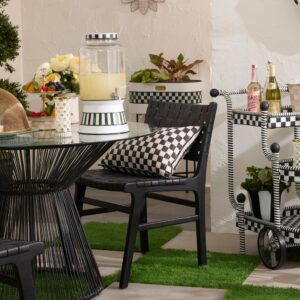 Courtly Check Printed Outdoor Pillow – Courtly Check, Lumbar