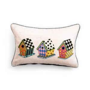Bird House Lumbar Pillow