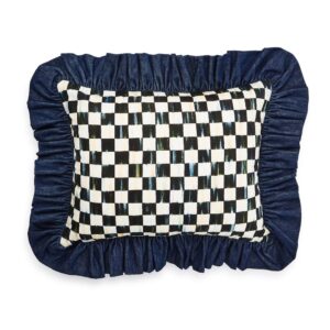 Courtly Check with Denim Ruffle Pillow