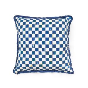 Royal Check Ruffled Square Throw Pillow