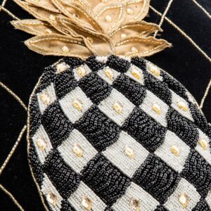 Pineapple Black Pillow