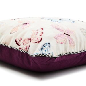 Eternity Butterfly Checked Throw Pillow