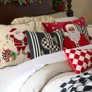 Monogram “A” Beaded Throw Pillow – S