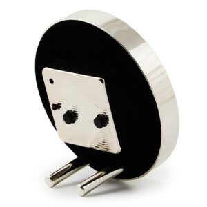 Courtly Check Silver Plated Round Desk Clock – Flower Market