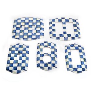Royal Check Enamel Switch Plate – Double Rocker