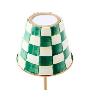 Mocha Check LED Rechargeable Cafe Table Lamp – Emerald Check