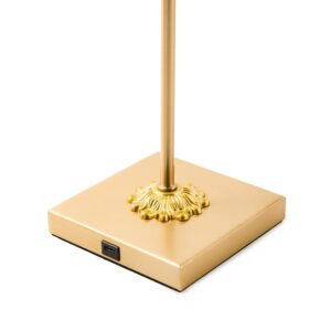 Mocha Check LED Rechargeable Cafe Table Lamp – Violet Check